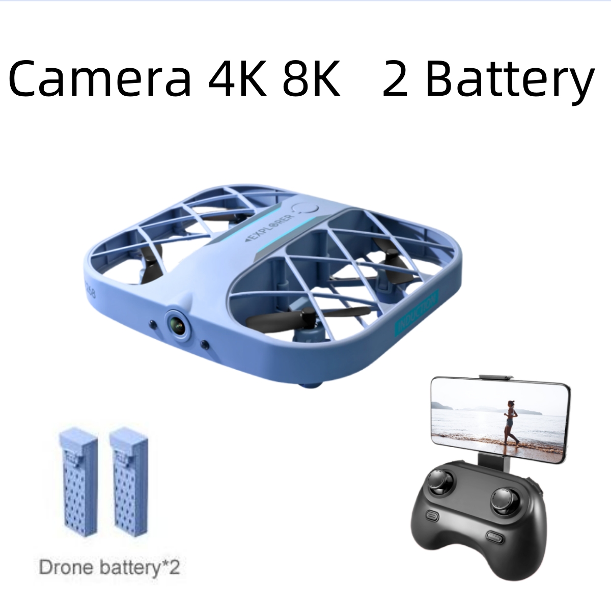 Drone Racing Battery - طائرة JJRC H107 FPV RC بدون