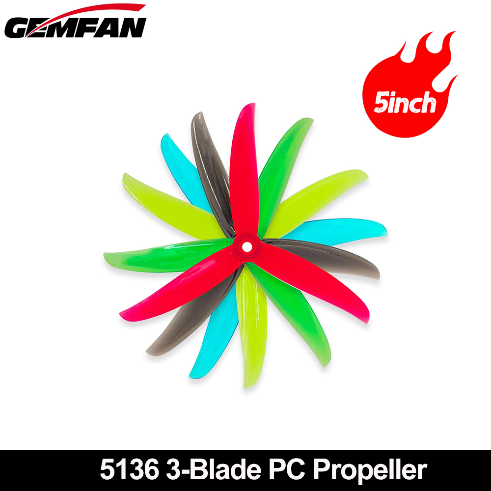 Gemfan VANOVER 5136 3 شفرات PC - مراجعة Drone Racing Propeller وسعره