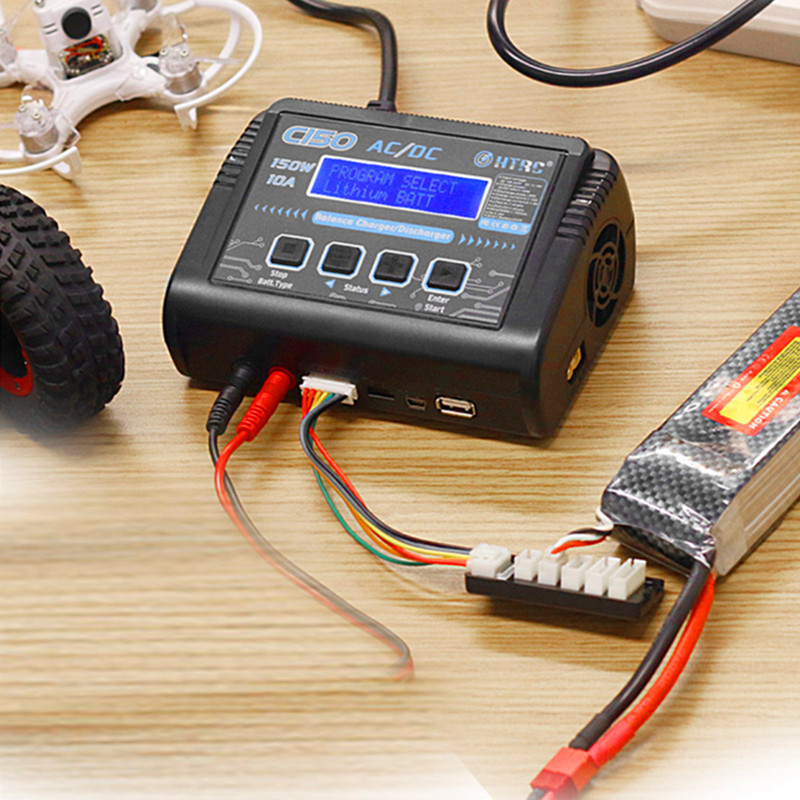 HTRC C150 150 واط 10A شاحن ذكي - مراجعة Drone Racing Charger وسعره