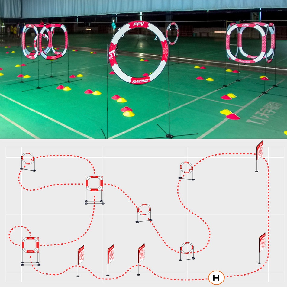 بوابة تمرير العوائق لطائرات ال - مراجعة Drone Racing Flag وسعره